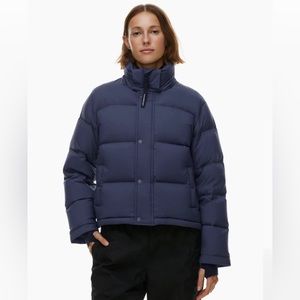 The Super Puff shorty (2XS) in Ink Navy